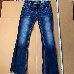 Buckle Black womens boot cut blue jeans size 27 x 32